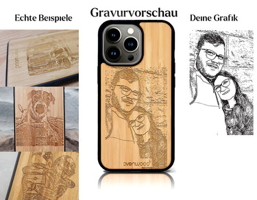 INDIVIDUELL iPhone 13 Pro Bambus-Kunststoff